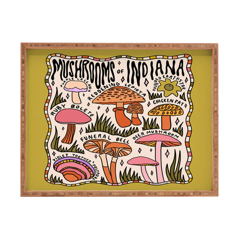Doodle By Meg Mushrooms of Indiana Rectangular Tray
