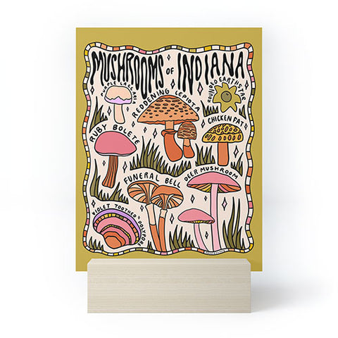 Doodle By Meg Mushrooms of Indiana Mini Art Print