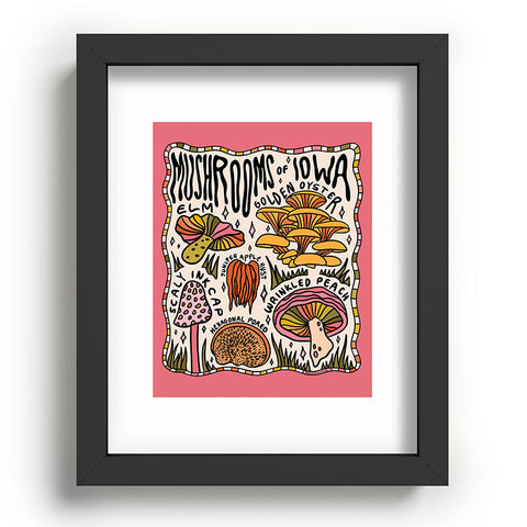 Doodle By Meg Mushrooms of Iowa Recessed Framing Rectangle