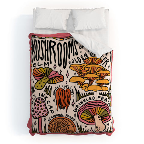 Doodle By Meg Mushrooms of Iowa Comforter