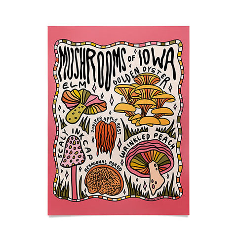Doodle By Meg Mushrooms of Iowa Poster