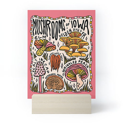 Doodle By Meg Mushrooms of Iowa Mini Art Print