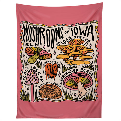 Doodle By Meg Mushrooms of Iowa Tapestry