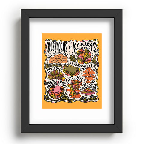 Doodle By Meg Mushrooms of Kansas Recessed Framing Rectangle