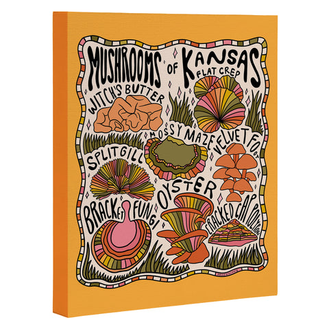 Doodle By Meg Mushrooms of Kansas Art Canvas