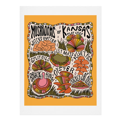 Doodle By Meg Mushrooms of Kansas Art Print