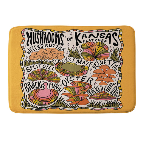Doodle By Meg Mushrooms of Kansas Memory Foam Bath Mat