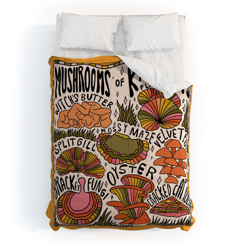 Doodle By Meg Mushrooms of Kansas Comforter