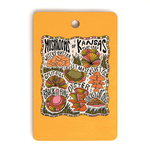 Doodle By Meg Mushrooms of Kansas Cutting Board Rectangle