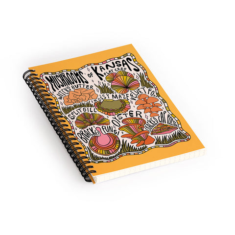 Doodle By Meg Mushrooms of Kansas Spiral Notebook