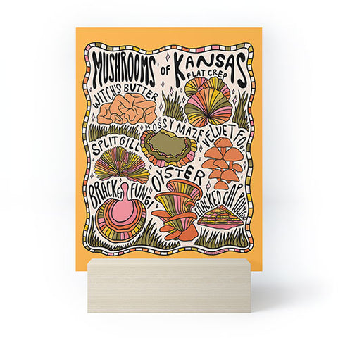 Doodle By Meg Mushrooms of Kansas Mini Art Print