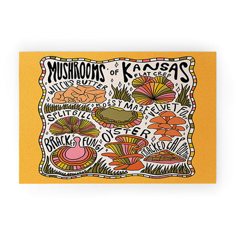 Doodle By Meg Mushrooms of Kansas Welcome Mat