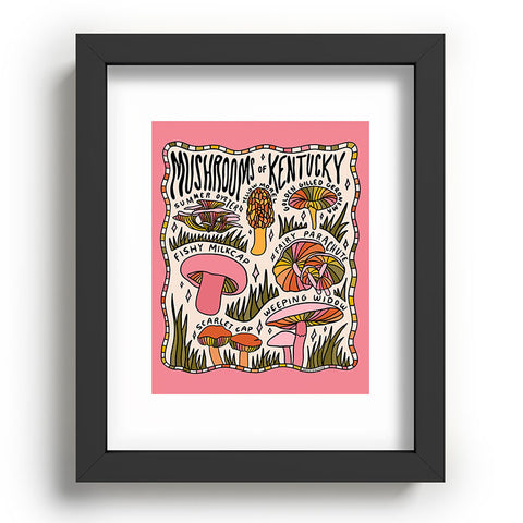 Doodle By Meg Mushrooms of Kentucky Recessed Framing Rectangle