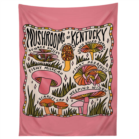 Doodle By Meg Mushrooms of Kentucky Tapestry