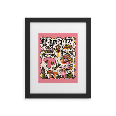 Doodle By Meg Mushrooms of Kentucky Framed Art Print