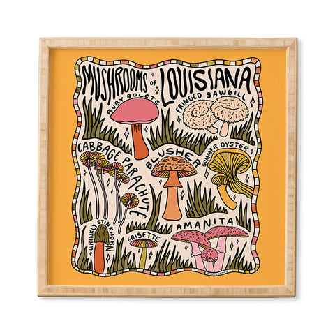 Doodle By Meg Mushrooms of Louisiana Framed Wall Art