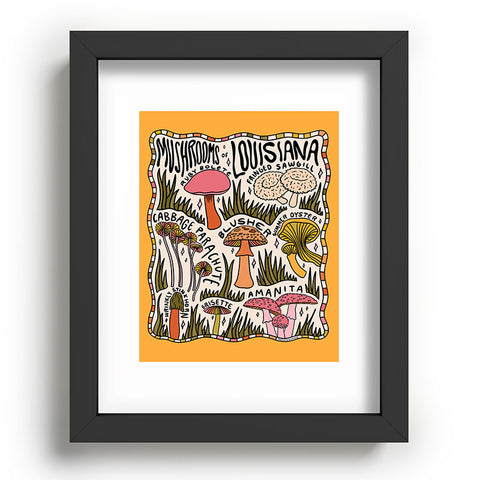 Doodle By Meg Mushrooms of Louisiana Recessed Framing Rectangle