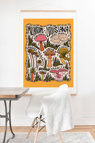 Doodle By Meg Mushrooms of Louisiana Art Print And Hanger