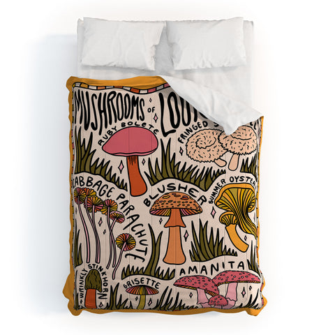 Doodle By Meg Mushrooms of Louisiana Comforter