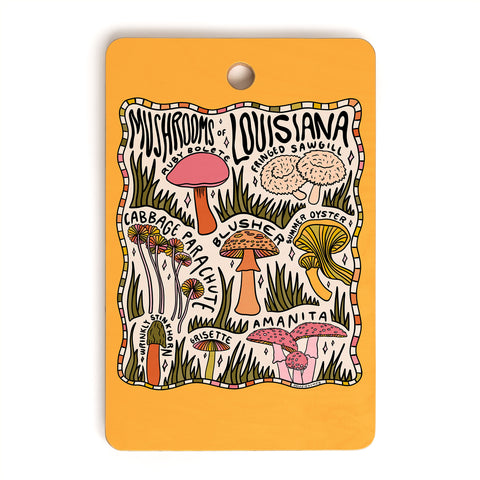 Doodle By Meg Mushrooms of Louisiana Cutting Board Rectangle