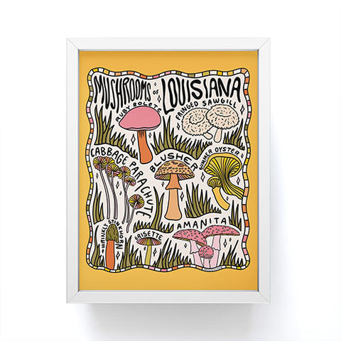 Doodle By Meg Mushrooms of Louisiana Framed Mini Art Print