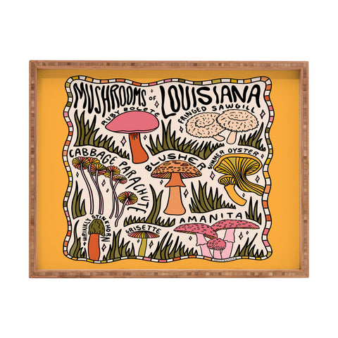 Doodle By Meg Mushrooms of Louisiana Rectangular Tray