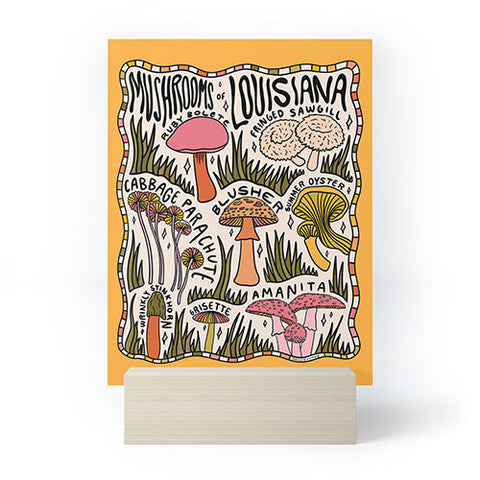Doodle By Meg Mushrooms of Louisiana Mini Art Print