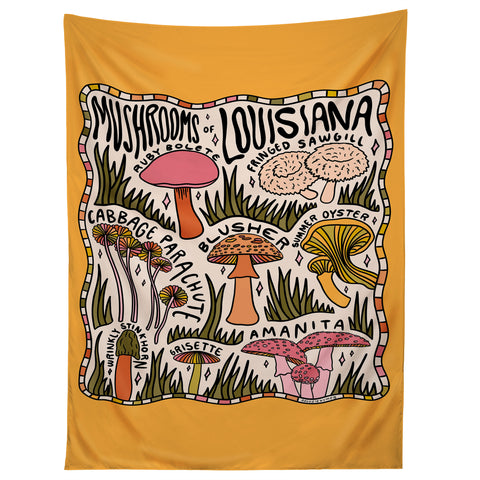 Doodle By Meg Mushrooms of Louisiana Tapestry