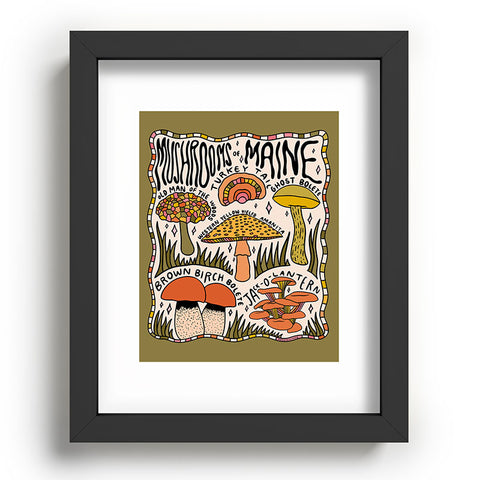 Doodle By Meg Mushrooms of Maine Recessed Framing Rectangle