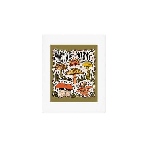 Doodle By Meg Mushrooms of Maine Art Print