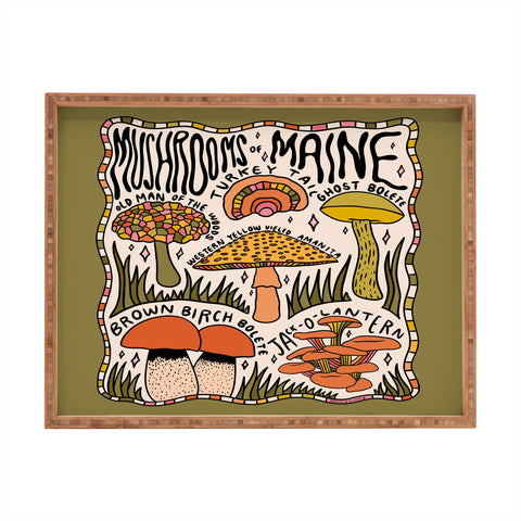 Doodle By Meg Mushrooms of Maine Rectangular Tray