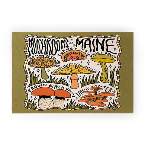 Doodle By Meg Mushrooms of Maine Welcome Mat