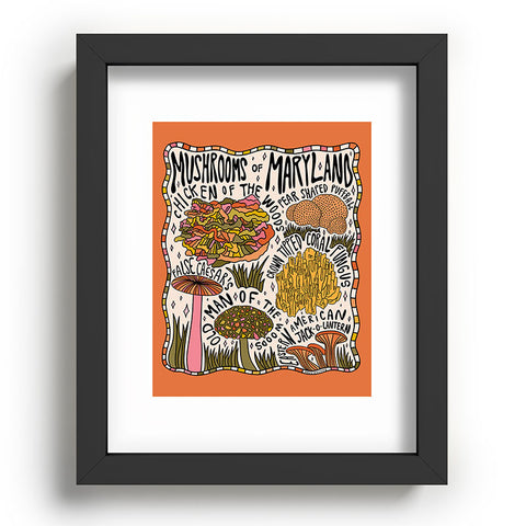 Doodle By Meg Mushrooms of Maryland Recessed Framing Rectangle