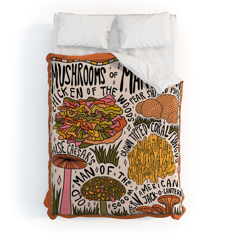 Doodle By Meg Mushrooms of Maryland Duvet Cover