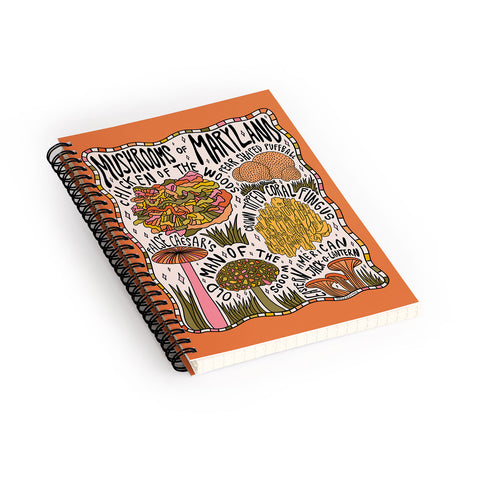 Doodle By Meg Mushrooms of Maryland Spiral Notebook