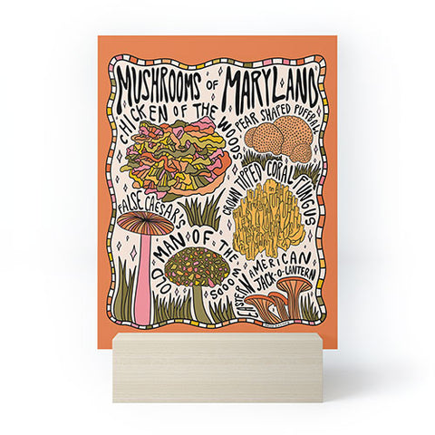 Doodle By Meg Mushrooms of Maryland Mini Art Print