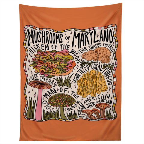 Doodle By Meg Mushrooms of Maryland Tapestry