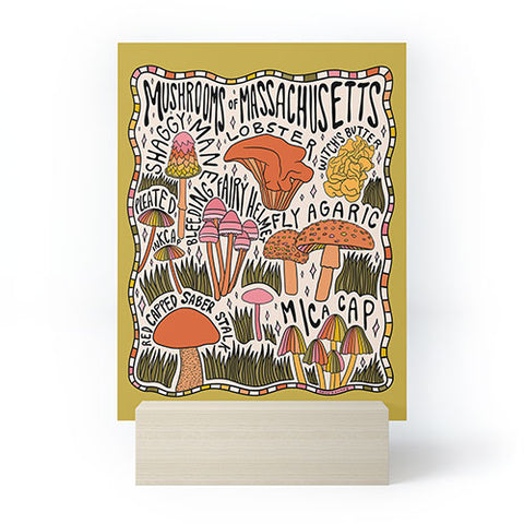 Doodle By Meg Mushrooms of Massachusetts Mini Art Print