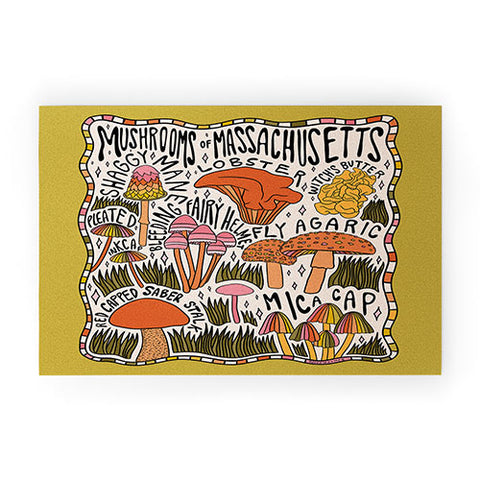 Doodle By Meg Mushrooms of Massachusetts Welcome Mat