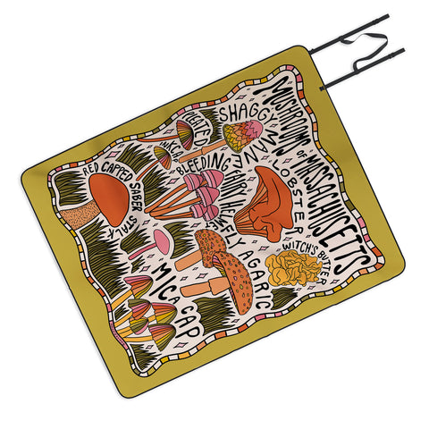 Doodle By Meg Mushrooms of Massachusetts Picnic Blanket