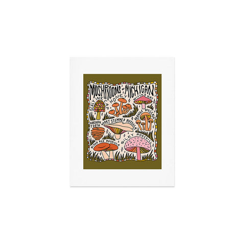 Doodle By Meg Mushrooms of Michigan Art Print