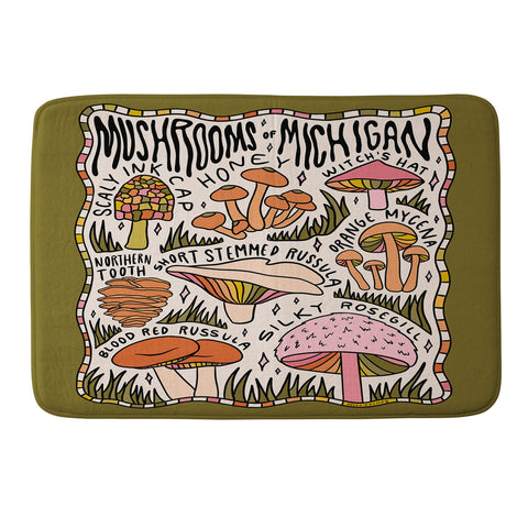 Doodle By Meg Mushrooms of Michigan Memory Foam Bath Mat