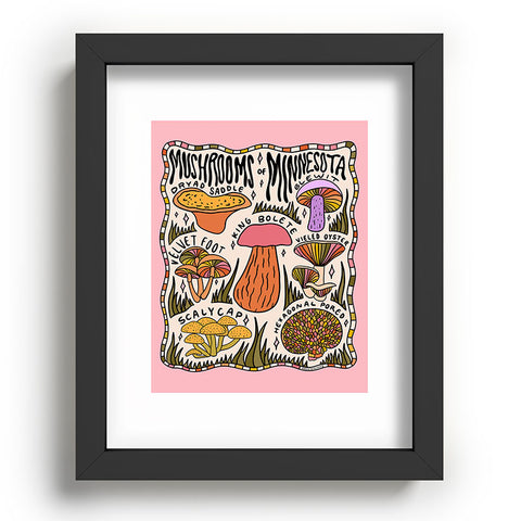 Doodle By Meg Mushrooms of Minnesota Recessed Framing Rectangle
