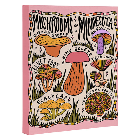 Doodle By Meg Mushrooms of Minnesota Art Canvas