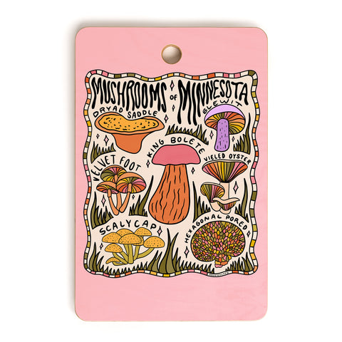 Doodle By Meg Mushrooms of Minnesota Cutting Board Rectangle