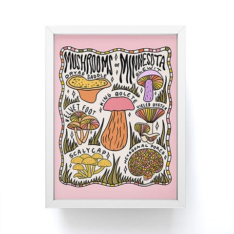Doodle By Meg Mushrooms of Minnesota Framed Mini Art Print