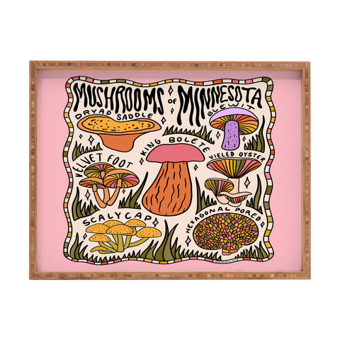 Doodle By Meg Mushrooms of Minnesota Rectangular Tray