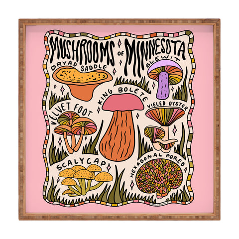 Doodle By Meg Mushrooms of Minnesota Square Tray