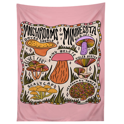 Doodle By Meg Mushrooms of Minnesota Tapestry