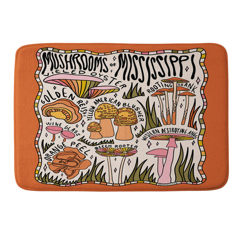 Doodle By Meg Mushrooms of Mississippi Memory Foam Bath Mat